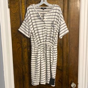 Lulu’s Grey & White Striped Dress